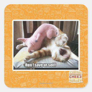 Adesivo Quadrado Corra! Salve-nos!