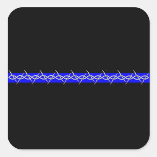 Adesivo Quadrado Correções Blue Line Square Sticker