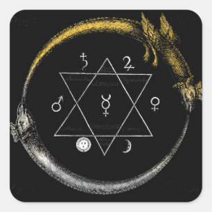 Adesivo Quadrado Corrente dourada do local o grego