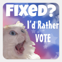 Adesivo Quadrado Correto? Eu Preferencialmente Voto