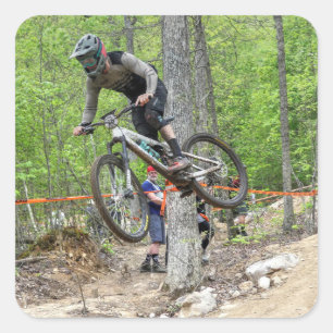 Adesivo Quadrado Corrida de bicicleta Enduro Mountain