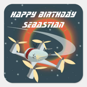 Adesivo Quadrado Corrida de Drone