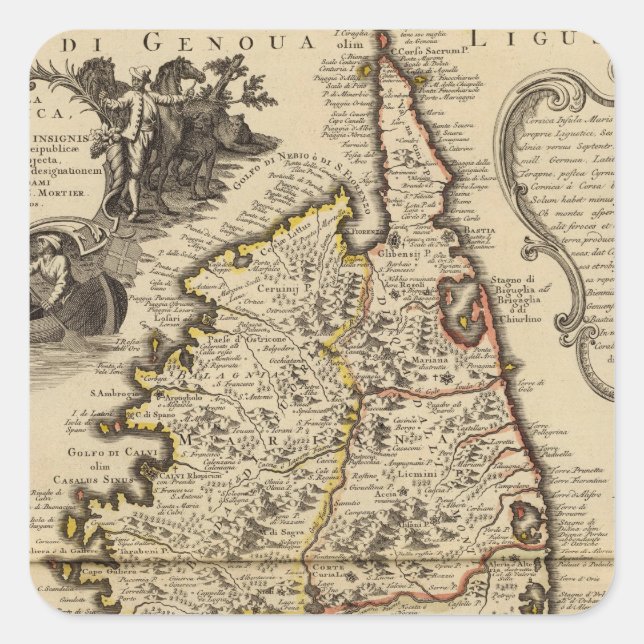 Adesivo Quadrado Córsega (Frente)