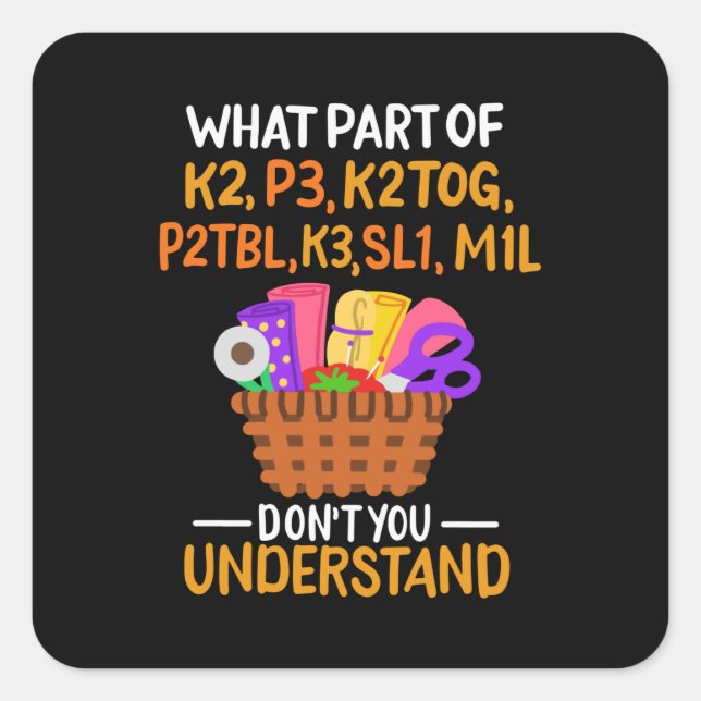 Adesivo Quadrado Cortando citações engraçadas (Frente)