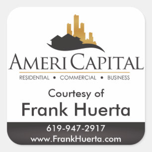 Adesivo Quadrado Cortesia PERSONALIZADA do Imobiliário