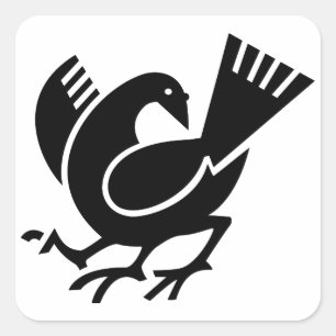 Adesivo Quadrado Corvo Yata