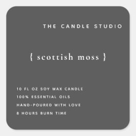 Adesivo Quadrado Cosméticos modernos e minimalistas de embalagem de