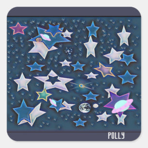 Adesivo Quadrado Cósmico