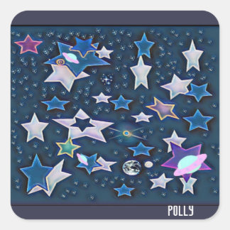 Adesivo Quadrado Cósmico