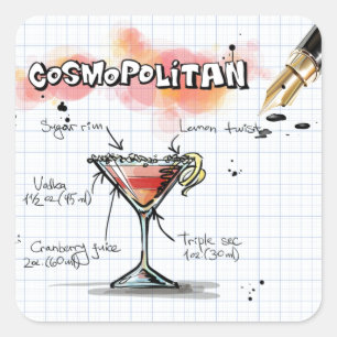 Adesivo Quadrado Cosmopolita