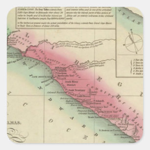 Adesivo Quadrado Costa oeste de África, do Sierra Leone
