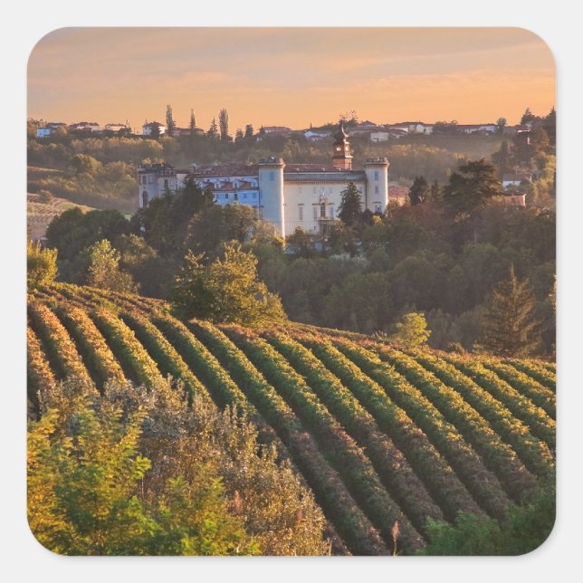 Adesivo Quadrado Costilgiole d'Asti, Piemonte, Itália (Frente)