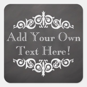 Adesivo Quadrado Costume rústico do quadro do vintage personalizad