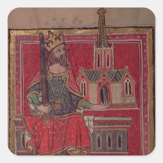 Adesivo Quadrado Cott Nero D VIII Offa, Rei de Mércia (Frente)