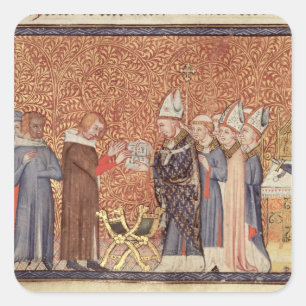 Adesivo Quadrado Cotton Tib B VIII f.47 Cena de coroação