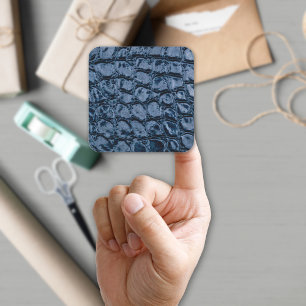 Adesivo Quadrado Couro Azul Azul