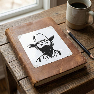 Adesivo Quadrado Cowboy Bandit
