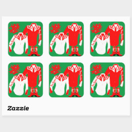 Adesivo Quadrado Cowboy Cowgirl Rodeo Western Shirts Feliz Christm