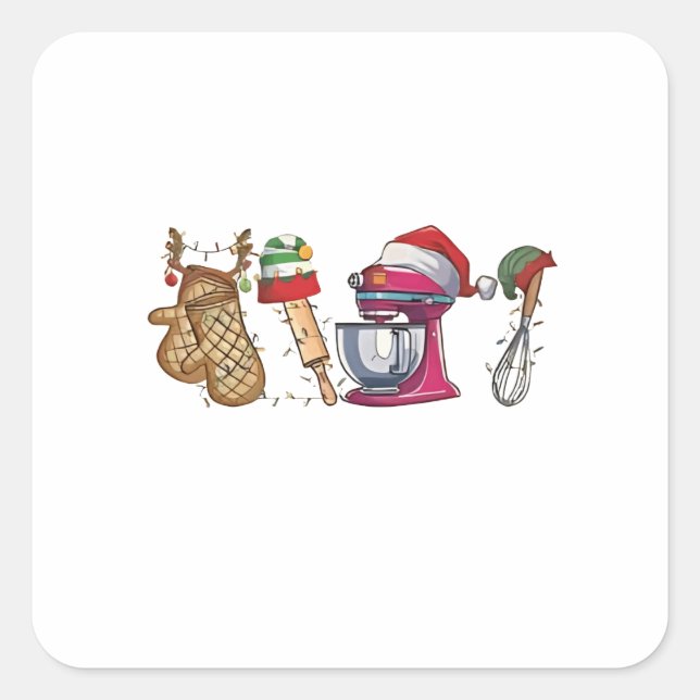 Adesivo Quadrado Cozinha de padaria de Assar de padaria para panifi (Frente)