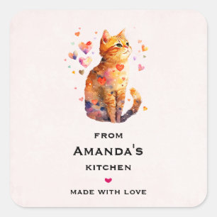 Adesivo Quadrado Cozinha marrom-branca numa cozinha teacup