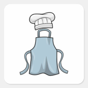 Adesivo Quadrado Cozinhar avental e Cozinhar