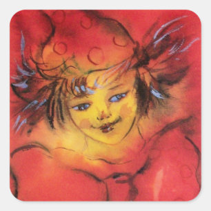 ADESIVO QUADRADO COZINHO COM BORRACHA VERMELHA