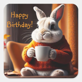 Adesivo Quadrado Cozy Bunny