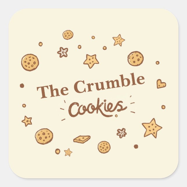 Adesivo Quadrado Cozy Cookie Delights (Frente)