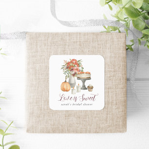 Adesivo Quadrado Cozy Fall Pumpkin "O amor é doce"