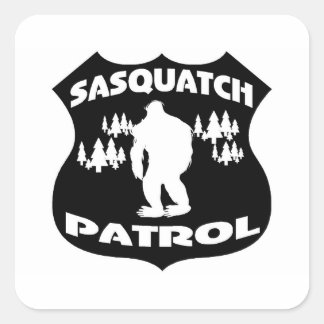 Adesivo Quadrado Crachá da Floresta da Patrulha Sasquatch