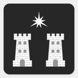 Adesivo Quadrado Crachá de População de Stargate SCA