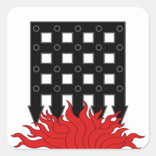 Adesivo Quadrado Crachá de Populações do Hellsgate da SCA