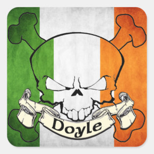 Adesivo Quadrado Crânio do irlandês de Doyle