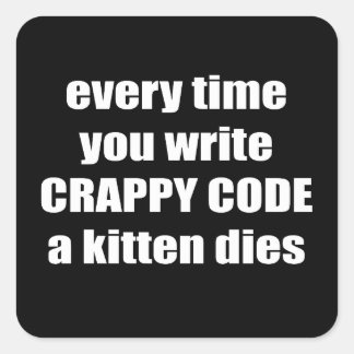 Adesivo Quadrado Crappy code