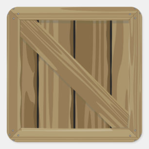 Adesivo Quadrado Crato de Cartoon