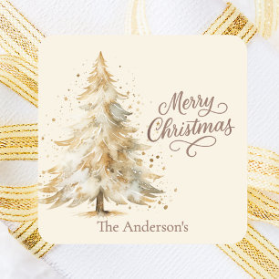 Adesivo Quadrado Cream mocha — Natal