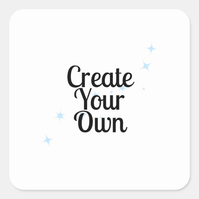 Adesivo Quadrado Create Your Own (Frente)