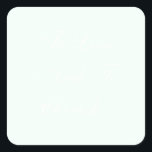 Adesivo Quadrado Creme de Mensagem de Convites Personalizados<br><div class="desc">Complementação de cor Mint Cream Na moda Casamento de Casas de Mint Cream e White Seals Stickers - Os entusiastas do casamento vão perguntar: onde posso obter os melhores adesivos de casamento personalizados? Estas inacreditáveis e fazem com que as vossas próprias juntas de Nata de Casamento e Envelopes Brancos sejam...</div>