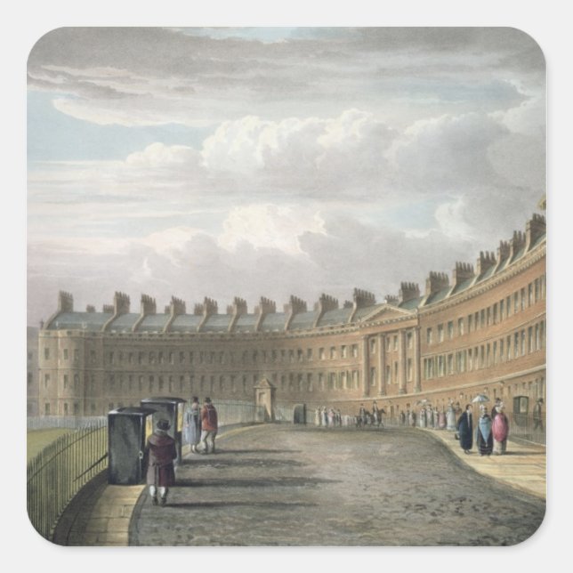 Adesivo Quadrado Crescente Lansdown, Bath, 1820 (Frente)