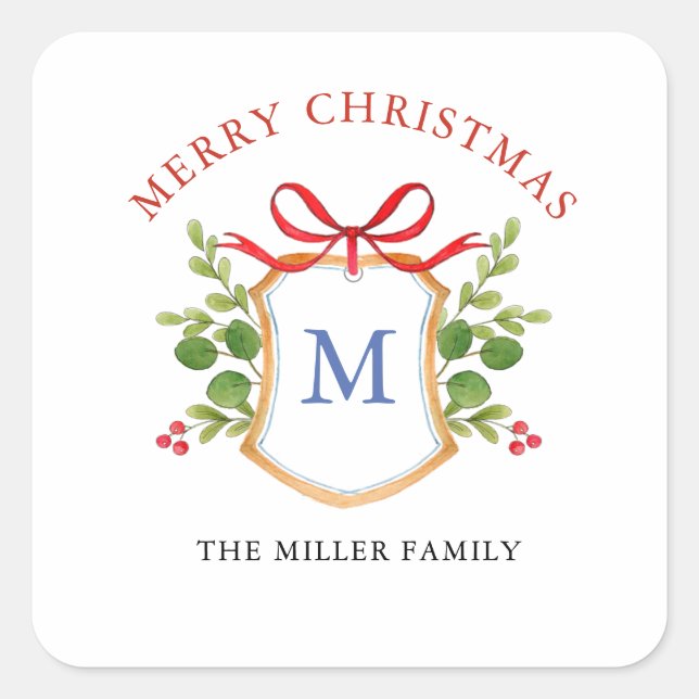 Adesivo Quadrado Crestão com folhagens Feriados (Frente)