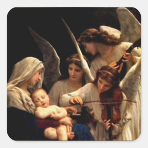 Adesivo Quadrado Criança abençoada Jesus da Virgem Maria e da