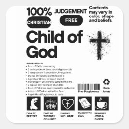 Adesivo Quadrado Criança de Deus