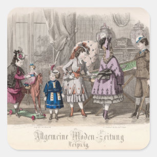 Adesivo Quadrado Crianças em Jogo