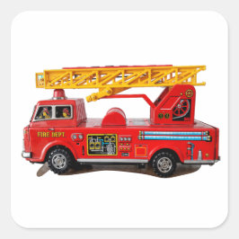 ADESIVO QUADRADO CRIANÇAS FIRETRUCK T SHIRT