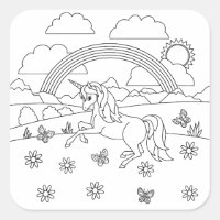 Crianças me colorem Unicorn arco-íris