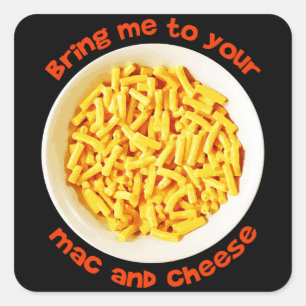 Adesivo Quadrado Crianças Me Levam Ao Seu Mac E Cheese Iummy