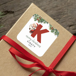 Adesivo Quadrado Crianças Monograma Natal