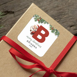 Adesivo Quadrado Crianças Monograma Natal