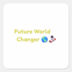 Adesivo Quadrado Crianças Mudadora do Mundo Futuro