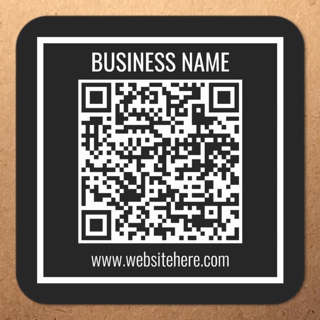 Adesivo Quadrado Criar um código de QR moderno instantaneamente (Criador carregado)